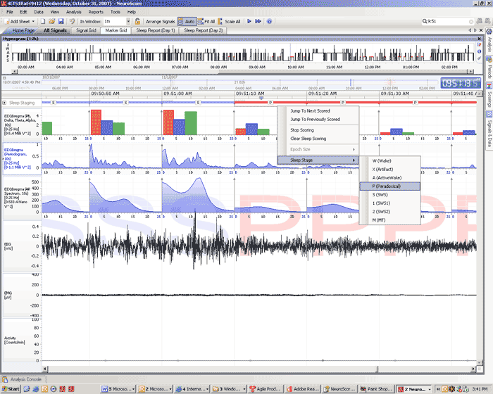 Neuroscore, Sleep Scoring, Rodent Sleep Scoring, cns software