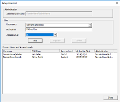 Ponemah Security User List Setup